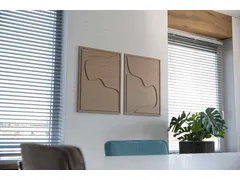 Acoustic Art FLOW 2-luik 80x60cm Bruin Akoestisch kunstwerk Organisch