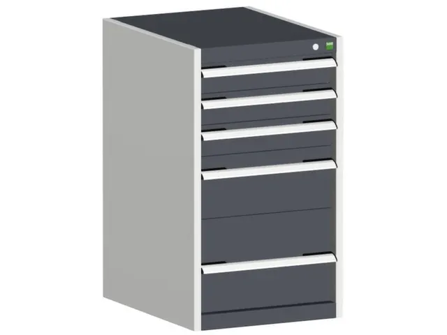 ladekast HxBxD 900x525x650mm 5laden romp RAL7035 front RAL7016