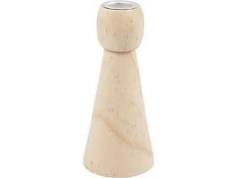 Kandelaar Creativ Company hout conisch 14.5cm
