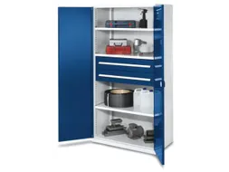 Materiaalkast Dubbelwandige Deur 1950x1000x600mm 3legb. 2laden Ral5010