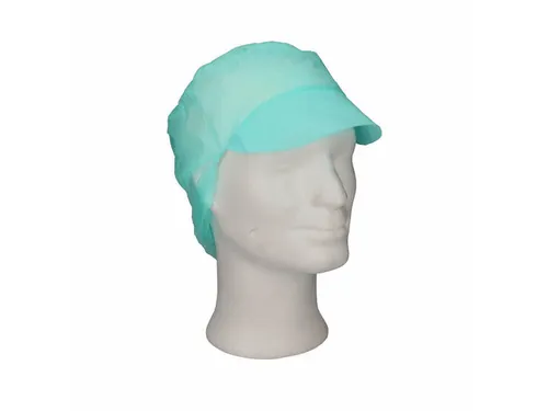 PPnw pet / klep en haaropvang, groen 'snood cap' 1000 Stuks