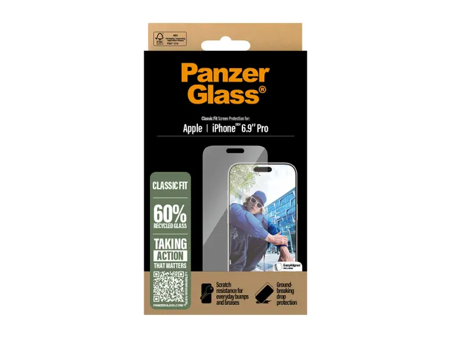 PanzerGlass Screen Protector iPhone 16 Pro Max | Classic Fit, Apple
