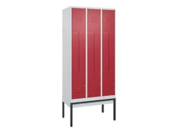 Z-garderobekast,HxBxD 2120x900x500mm,vak B 150/300mm,cil.-slot