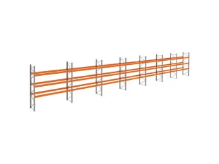 palletstelling,basis+6xaanbouw,HxBxD 3990x26000x1100mm,vakl. 3400kg - 1