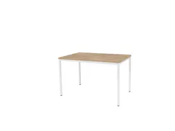 Domino Basic Tafel Vaste Hoogte 120x80 honey castello wit 4-poots