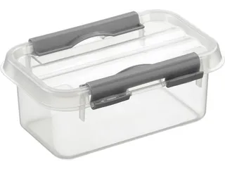 Q-line opbergbox 0,5L transparant grijs - 15x10x6,3cm - 1