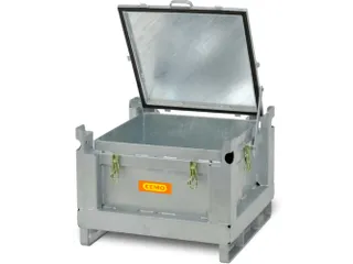 lithium-ion opslagcontainer,120l,HxBxD 580x715x715mm,vuurverzinkt - 1