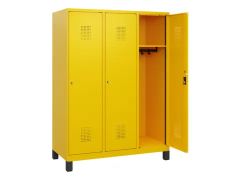 schoollocker,HxBxD 1630x1200x500mm,3vak,vak B 400mm,cil.-slot,voeten