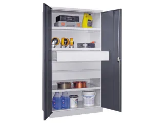 systeemkast,HxBxD 1950x1040x630mm,3xStalen bodem,RAL7035,front RAL7016 - 2
