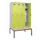 locker met bank,HxBxD 2120x1200x815mm,4vak,vak B 300mm,draaigrendel