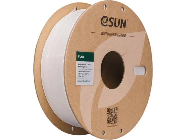 eSUN PLA+ 3D printer Filament 1,75mm Wit 1kg