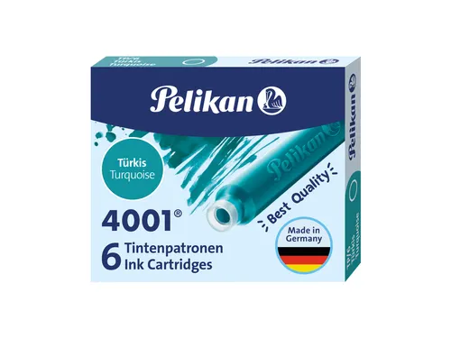 Inktpatroon Pelikan 4001 turquoise 6 stuks