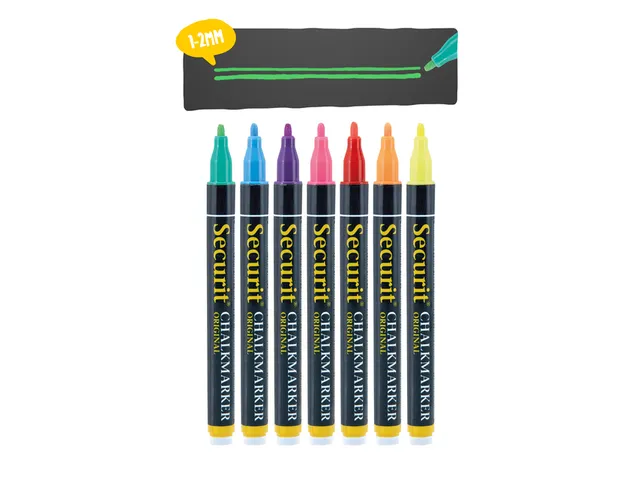 Krijtstift Securit Sma-100 Rond 1-2mm Assorti 7 Stuks