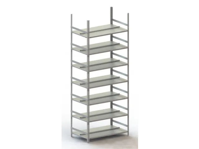 Schroefstelling Basisveld Ral7035 2200x1004x604mm 7legborden 80kg