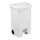 Contitop,mobiele afvalbak met pedaal 90L wit/VE:3