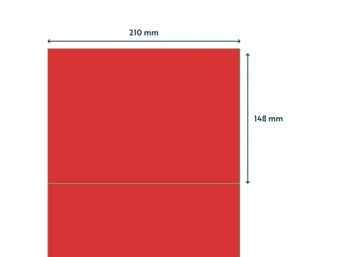 Gekleurde Etiketten 210x148mm Rood 42623 1000 Vel