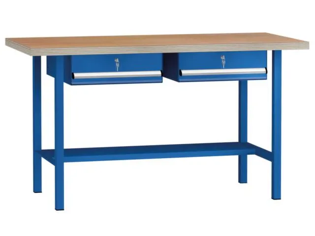 Werkbank 840x1500x700mm 2laden 150mm Frame Ral5010 Front Ral5010