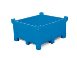 stapelbak,HxLxB 600x1000x1200mm,400l,PE,blauw,Wanden gesloten