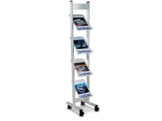 Folderrek Voor 4xa4 4 Acrylglas Houders 1600x300x350mm Staal - 2