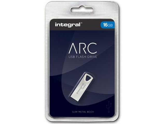 Integral Arc Usb-Stick 2.0 16GB Zilver | USB-StickShop.nl