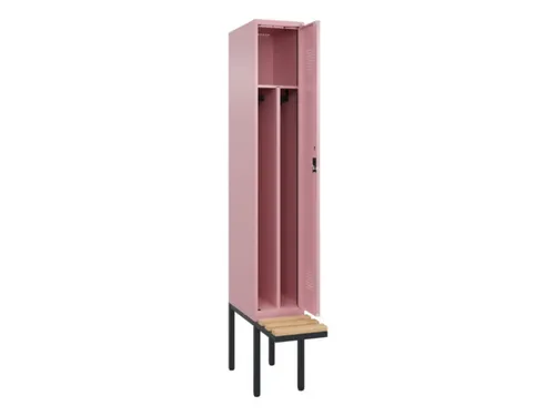 locker met bank,voor scheiding van kleding,HxBxD 2120x300x815mm,1vak