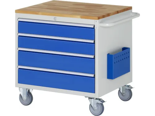 gereedschapswagen 795x770x650mm beukblad 450kg 4 laden RAL5010