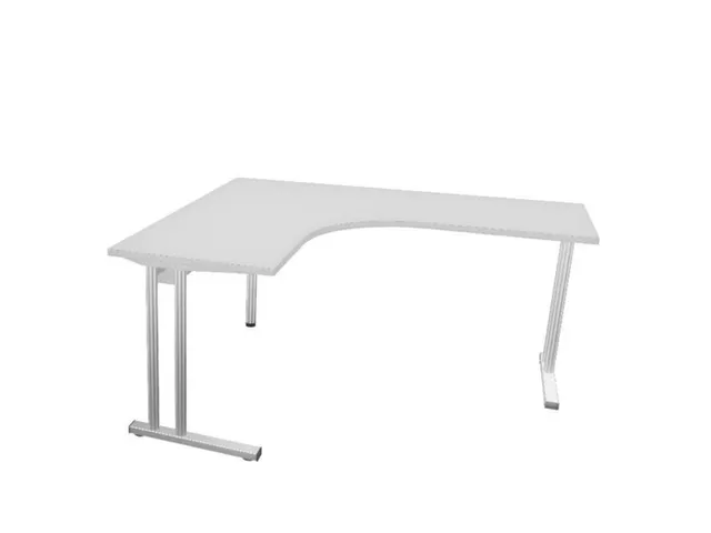 bureau in vrije vorm,HxBxD 740x1600x1400mm,vrije vorm,MP-lichtgrijs