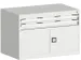 ladekast HxBxD 700x1050x750mm 2laden RAL7035 front RAL7035