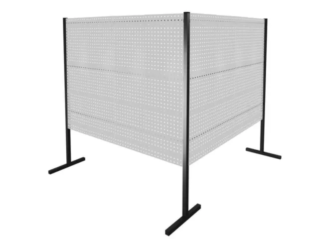 scheidingswand van geperforeerde plaat,dubbel veld 90°,totale B 4000m