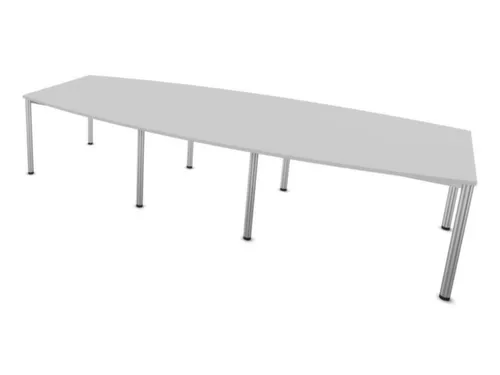 vergadertafel,HxBxD 740x3200x1400mm,vatvormig,MP-lichtgrijs