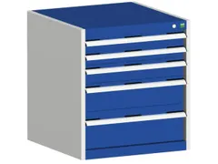 ladekast HxBxD 700x650x525mm 5laden romp RAL7035 front RAL5010