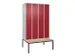 locker voor scheiding van kleding,HxBxD 2120x1200x815mm,4vak
