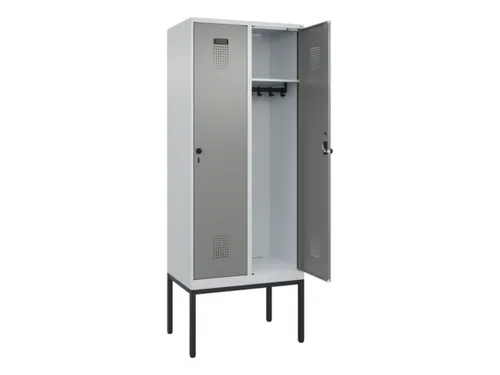 locker,HxBxD 2120x800x500mm,2vak,vak B 400mm,draaigrendel