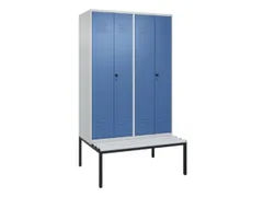 armoire vestiaire noir et blanc,HxlxP 2120x1200x815mm,4compart.