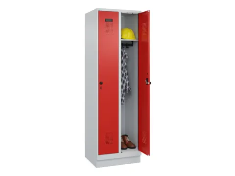 locker,HxBxD 1950x600x500mm,2vak,vak B 300mm,draaigrendel,sokkel