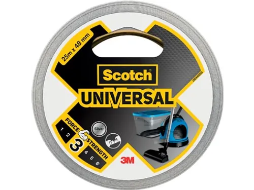 ducttape Universal, ft 48 mm x 25 m, zilver