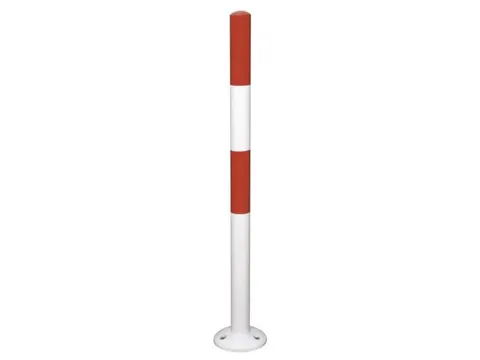 Afzetpaal Om In Te Draaien Ronde Buis D 60Mm H 1 03M Wit/rood
