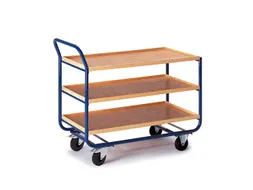 tafelwagen,draagverm. 150kg,3xhouten kist,laadvl. LxB 775x475mm