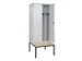 locker voor scheiding van kleding,HxBxD 2120x800x815mm,2vak