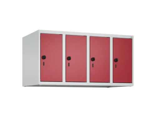 opzetkast,v. locker,4vak.,vak B 250mm,HxBxD 500x1000x500mm,vleugeldeur