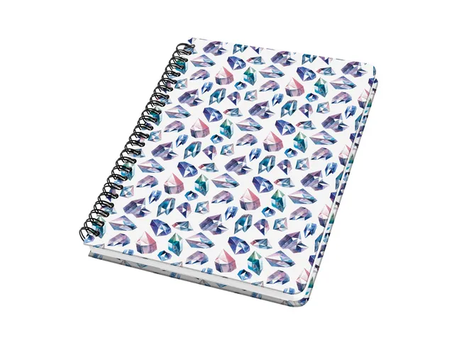 Notitieboek Jolie A5 spir. FAIRY GEMS punt-gelijnd 120pag 100gr HC