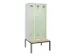 locker met bank,voor scheiding van kleding,HxBxD 2120x900x815mm,3vak