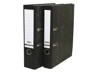 Ordner Qbasic Budget A4 80mm Karton Gewolkt - 1