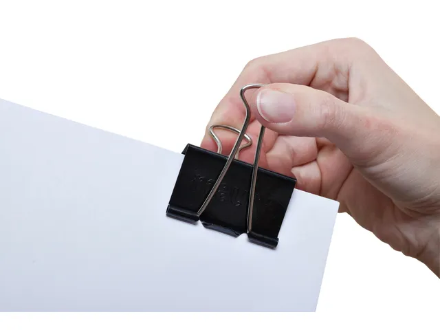 Papierklem MAUL 215 foldback 51mm capaciteit 25mm zwart