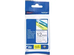 TZEMQE31 Brother P-touch 12mm zwart-roze pastel lettertape 4m laminate