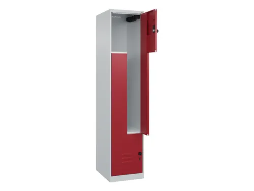Z-garderobekast,HxBxD 1850x400x500mm,vak B 200/400mm,draaigrendel