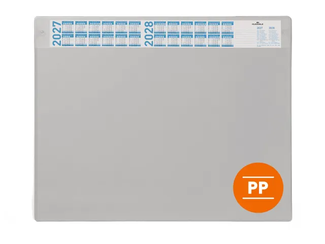 Sous-main calendrier 650x480mm avec couverture PP gris