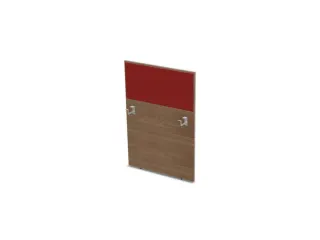 baliepaneel,v. bureau,aanbouw rechts,B 800mm,NT-cherry,BN4011-rood - 1
