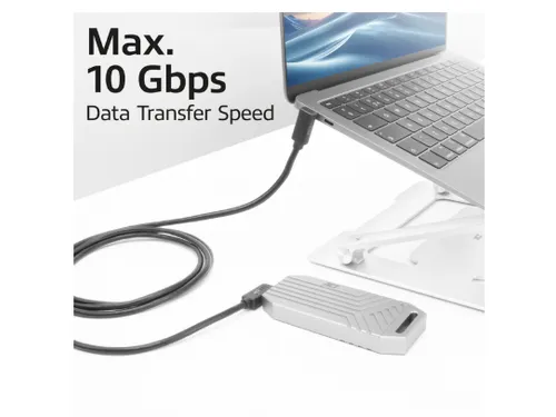 Kabel ACT USB-C hoek links/rechts USB-C hoek boven/beneden 10Gbps 2m