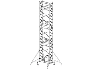 vouwsteiger,werk H 10,8m,steiger H 10m,platform BxD 2000x600mm - 2